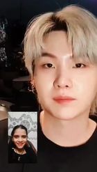 Preview for a Spotlight video that uses the BTS Suga VideoCall Lens