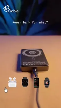 Discover the ultimate versatility of the Qable power bank. This compact device effortlessly charges your Apple Watch, iPhone, AirPods, and other smart devices wirelessly. See it in action and learn how it can be your all-in-one charging solution. by @qable_qa with Original Sound by qable_qa