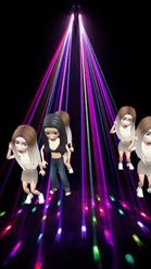 Preview for a Spotlight video that uses the Bitmoji Dance Club Lens