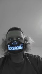 Preview for a Spotlight video that uses the mouth mask v2 Lens