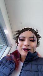 Preview for a Spotlight video that uses the Spiky Buns Hairstyle Lens