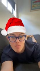 Preview for a Spotlight video that uses the Santa Hats Lens