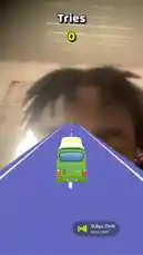 Witness Lima's skillful gameplay as he navigates a green bus through a challenging drifting course in the 'Tokyo Drift' game. The screen shows the player's perspective with a clear view of the road ahead, highlighting the precision required to master the game's mechanics. by @dontbother_lima with original sound