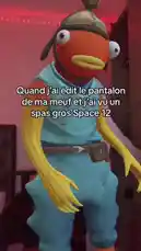 In this comedic clip, streamer Ipposen showcases his iconic red fish character from Fortnite. He performs a series of funny dance moves against a green screen backdrop, reacting with exaggerated surprise after editing his mother's pants and spotting a 'Space 12' reference. by @ipposen.snap with ipposen.snap by Original Sound