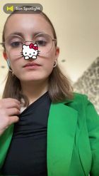 Preview for a Spotlight video that uses the Hello Kitty Nose Lens