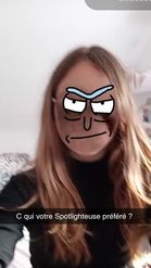 Preview for a Spotlight video that uses the RICK FACE Lens