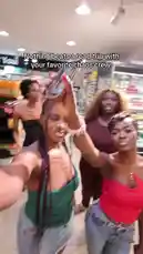 Watch Efia Adanals and her squad capture their chaotic road trip energy in a fun-filled grocery store selfie. This lively moment shows their friendship and playful personalities, perfect for fans of lifestyle vlogs and girl gang content. by @naa.ayele911 with Original Sound by naa.ayele911