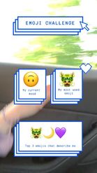 Preview for a Spotlight video that uses the Emoji Challenge Lens