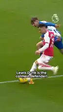 This compilation highlights Lewis Dunk, Brighton & Hove Albion's captain, showcasing his exceptional composure under pressure during crucial Premier League moments. Watch as he calmly handles dangerous situations, including a stunning overhead kick clearance and a confident back-pass to his goalkeeper, proving why he's considered one of the league's most composed defenders. by @premierleague with Original Sound by premierleague