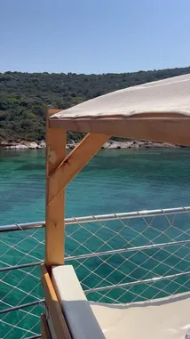 Experience a serene boat journey through turquoise waters along a lush, rocky coastline. This scenic cruise offers breathtaking views of the sea and land, perfect for anyone seeking relaxation and natural beauty. by @codedsoso with Original Sound by codedsoso
