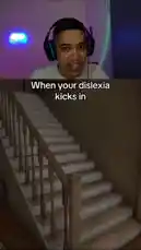 This short, relatable clip features streamer Jayify reacting to a moment of dyslexia while playing a game. The screen displays the word 'THEIF' as he struggles to read it correctly, humorously illustrating the real-life challenges of the condition. It's a candid and authentic look at a common experience for many. by @jayify5 with Original Sound by jayify5