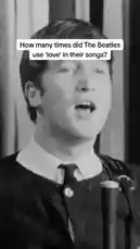 A dynamic montage showcasing The Beatles' most iconic performances across different eras, highlighting their legendary use of the word 'love' in their lyrics. This visual journey features clips from classic black-and-white recordings to vibrant color footage, culminating in a surprising statistic about the frequency of 'love' in their songs. by @thebeatles with original sound