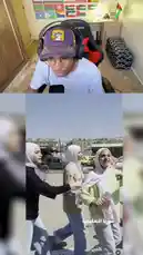 In this split-screen reaction video, YouTuber BiLiL watches and hilariously reacts to a series of viral clips from a street interview campaign called 'Surya Al-Talabia'. The bottom screen shows various young people being interviewed outdoors, while BiLiL, wearing his signature cap and headphones, provides real-time commentary, laughing and gesturing enthusiastically. The Arabic text 'سورية التعليمية' (Syria Educational) is visible, suggesting a connection to an educational initiative in Syria. by @bilil01 with Original Sound by bilil01