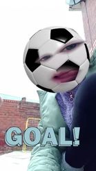 Preview for a Spotlight video that uses the Soccer Goal Lens