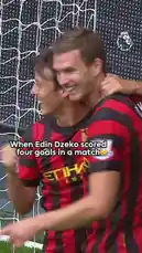Witness Edin Dzeko's incredible four-goal performance in a single Premier League match. This highlight reel captures his clinical finishing, powerful headers, and team celebrations, showcasing why he is considered one of the league's most prolific strikers. by @premierleague with Original Sound by premierleague
