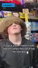 In this short clip, UKGOS showcases a bold new hairstyle. The look features a classic 'short back and sides' cut contrasted with voluminous, light-colored 'candy floss' hair on top, creating a striking visual statement. by @uk-gos with Original Sound by uk-gos