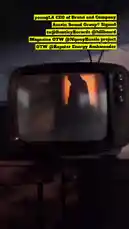 A vintage television set displays a dynamic advertisement for Star energy drinks, featuring colorful cans and energetic graphics. The ad abruptly cuts to a classic 'MISSING SIGNAL' screen, creating a nostalgic and mysterious atmosphere reminiscent of old-school television. by @theonlyyoungla with Original Sound by Contains: LEVEL UP - Bazanji