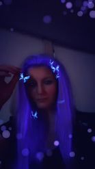 Preview for a Spotlight video that uses the Butterflies in Hair Lens