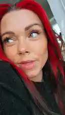 In this close-up look, Zagvik showcases her vibrant red hair and confident expression. The video focuses entirely on her appearance, offering a personal glimpse into her style. by @zagvik with zagvik by Original Sound