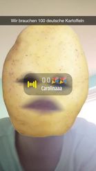 Preview for a Spotlight video that uses the potato face Lens