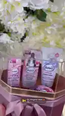 A close-up showcase of a beauty gift set from DS Drogerie Store, featuring Balea brand skincare products including a serum, hand cream, and anti-pigment concentrate. This unboxing-style video highlights the products' packaging and branding. by @dsdrogeriestore with Ds drogerie store🇩🇪 by DS🇩🇪