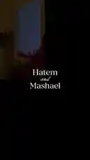 This visually stunning video showcases a beautifully decorated wedding space, featuring elegant floral arrangements with red roses and greenery, a luxurious white sofa with gold accents, and a modern digital welcome sign displaying Arabic text and the couple's names, Hatem and Mashael. The scenes highlight sophisticated event design elements perfect for a romantic celebration. by @vg.lens with vg.lens by Original Sound