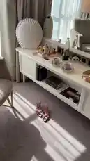 This stylish vlog captures a day in the life of إبتهاج المطيري, showcasing her elegant surroundings. The journey begins with a close-up of luxury items like perfume bottles and incense, then moves through a chic living room filled with designer shopping bags and roses. It culminates in a serene moment with coffee overlooking a stunning city skyline at night, all while traditional Arabic music plays. by @bee.8907 with Original Sound by bee.8907
