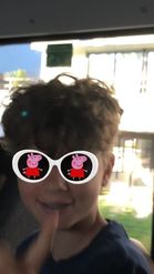 Preview for a Spotlight video that uses the peppa pig glasses Lens