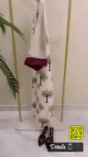 Watch as a beautiful white dress featuring a vibrant palm tree print and elegant burgundy trim is showcased. This stylish piece, perfect for summer, combines modern design with a touch of tropical flair. by @needle_t with original sound