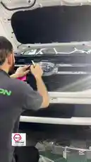 Watch as Armor On demonstrates the professional installation of chrome grille trim on a white Ford vehicle. This detailed tutorial covers preparation, precise application using heat tools, and the final reveal, showcasing the enhanced front-end aesthetics. Learn the process for upgrading your car's look. by @armoronn with Original Sound by armoronn