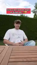 In this comedic skit starring Lewinray, he hilariously portrays a friend with a crippling fear of bees. The scene unfolds as Lewinray's character reacts with exaggerated panic to a bee, showcasing a relatable and over-the-top phobia. This short-form content captures a moment of high-stakes humor and friendship dynamics. by @lewinray with Original Sound by lewinray