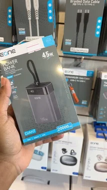 Watch this unboxing and review of the EONE 'GIANT' power bank. See its impressive 45W fast charging, massive 20000mAh capacity, and integrated braided USB-C cable. This is the most sold model during the National Day sale, now available in new colors like gray and black. by @power.ch01 with Original Sound by power.ch01
