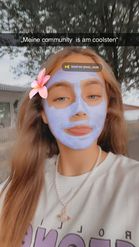 Preview for a Spotlight video that uses the Cosmetic Mask Lens
