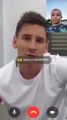 Preview for a Spotlight video that uses the messi selfie Lens