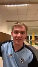 A man proudly states he was a state champion in bowling five years ago. He then walks down the lane, prepares his shot, and bowls a strike, reacting with surprise and excitement. by @hicksmarvin with Original Sound by hicksmarvin