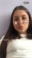 Preview for a Spotlight video that uses the hello kitty blush Lens