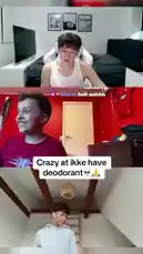 Watch Artem's genuine and hilarious reaction to the viral 'Crazy at Ikke have deodorant' meme. This split-screen video captures his real-time surprise and laughter, making it a perfect example of authentic social media content. See why this moment went viral across platforms. by @artems-snap with Original Sound by artems-snap