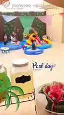Join Step By Step Child Care Center for a vibrant 'Pool Day' celebration! This energetic montage captures children enjoying inflatable pools, crafting colorful art, building with giant blocks, and sipping from a watermelon drink bar. It's a perfect showcase of fun, creative, and active learning experiences at the center. by @stepbystepkh with Original Sound by stepbystepkh