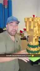 In this exciting build, BigBang Bash shows off his massive LEGO replica of the FIFA World Cup trophy. He discusses the challenge of assembling it, especially after Germany scored a goal, unlocking new pieces. Watch him add the final modules and marvel at the incredible scale and detail of his creation. by @bigbangbash_off with Original Sound by bigbangbash_off
