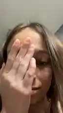 The video opens with a close-up shot of Alison Rossum speaking directly to the camera in what appears to be a bathroom setting. She then pans down her body, pointing towards her knee where a small white pill is resting on her skin. This candid moment captures a personal interaction without elaborate staging. by @alison.rossum with alison.rossum by Original Sound