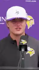 This dynamic compilation captures the essence of the Minnesota Vikings' off-season activities. It features players like Sam Darnold and Justin Jefferson during practice drills, showcasing their skills on the field. The video transitions to fan engagement moments, including meet-and-greets where players interact warmly with young supporters. A press conference segment provides insights into team strategy and player perspectives. The narrative is punctuated by branding elements from Vizzy Hard Seltzer, suggesting a partnership or sponsorship event. This blend of athletic preparation, community connection, and media presentation offers fans a comprehensive look behind the scenes. by @vikings with Original Sound by vikings