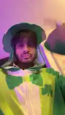 In this fun and festive video, JUSTIN MARC and a friend show off their matching green leprechaun costumes for St. Patrick's Day. They dance, pose, and playfully interact in a room lit with colorful purple lights, creating a lively party atmosphere perfect for celebrating the holiday. by @sexxyjustin with Original Sound by sexxyjustin