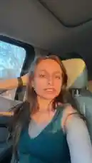 In this candid car ride vlog, Alison Rossum showcases her style and personality. She is seen adjusting her long brown hair and making playful hand gestures while wearing a teal tank top. The warm, golden-hour lighting creates a relaxed and inviting atmosphere, capturing a slice-of-life moment perfect for fans and followers. by @alison.rossum with alison.rossum by Original Sound
