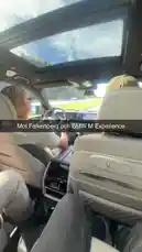 Experience a scenic drive through Falkenberg from the passenger seat of a luxury BMW M car. This immersive, first-person perspective showcases the vehicle's premium interior, panoramic sunroof, and smooth ride along a tree-lined road. Perfect for fans of automotive experiences, driving tours, and lifestyle content. by @tershine with original sound