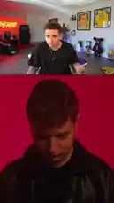In this split-screen reaction video, streamer Oatley watches the moment Jackaefx reveals his real face for the first time. Oatley's shocked and amused reaction is captured in real-time as he processes the reveal, commenting on how 'normal' Jackaefx looks. by @oatleyfn with Original Sound by oatleyfn