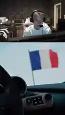 This split-screen video captures streamer Oatley's real-time reaction as he plays a racing game. On one side, his intense focus is visible. On the other, a mysterious man in a black jacket approaches a red Ferrari, creating suspense. When the man suddenly appears inside the car, Oatley is visibly shocked and scared, turning away from his screen. The prank culminates with the man looking directly at the camera, leaving viewers wondering about the connection. by @oatleyfn with Original Sound by oatleyfn