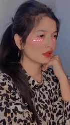 Preview for a Spotlight video that uses the shy red cheeks Lens
