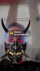 Preview for a Spotlight video that uses the Oni Mask Lens