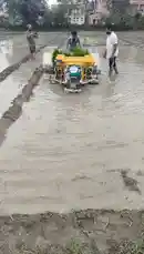 Witness the efficiency of modern agriculture as a rice transplanting machine moves through a flooded paddy field. This IFDC-PAU attachment, operated by farmers in India, automates the labor-intensive process of planting rice seedlings, showcasing a significant leap in farming technology. by @guptaji_47 with guptaji_47 by Original Sound