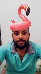 Preview for a Spotlight video that uses the Flamingo Hat Lens